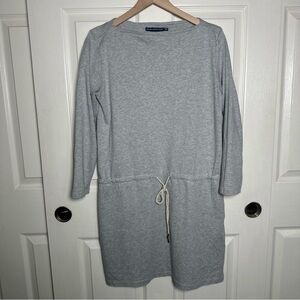 Ralph Lauren Sport Dress Tunic Top Gray Long Sleeve Tie Waist Sz Medium Tennis
